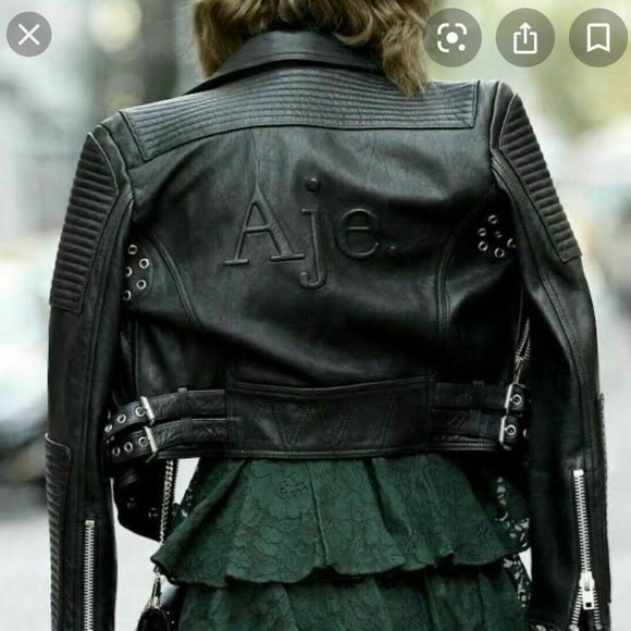 Aje Jackets & Blazers - Aje 'Bowie' Black Leather Women's Jacket Black Size 8 Fully Lined Excl Condition